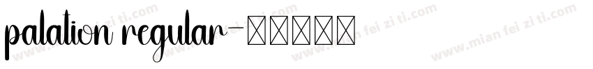 palation regular字体转换